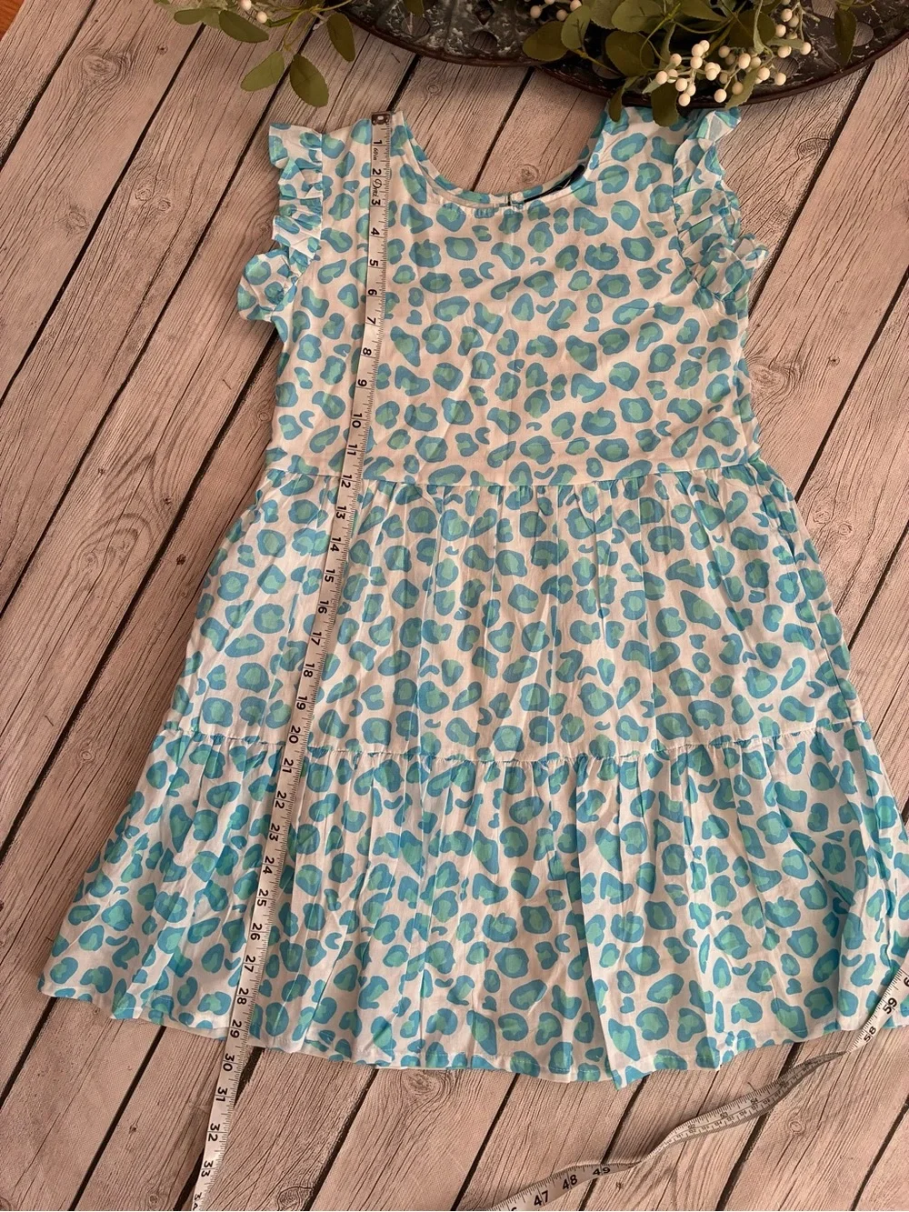 Tuk Tuk Leopard Sapphire Tier Dress